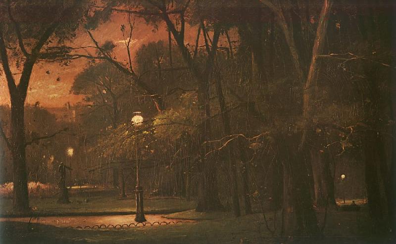 Mihaly Munkacsy Park Monceau at Night Sweden oil painting art